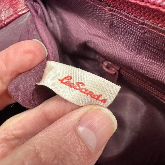 Vintage Red Purse Eel Skin Shoulder Bag Lee Sands Korea 1970s Retro Fashion - Picture 5 of 15